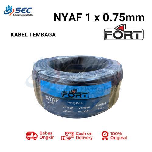 Kabel NYAF Kabel Tunggal Serabut 1x0.75mm Panjang100M Kabel Listrik Serabut 0.75mm 1x0.75x100 300/50