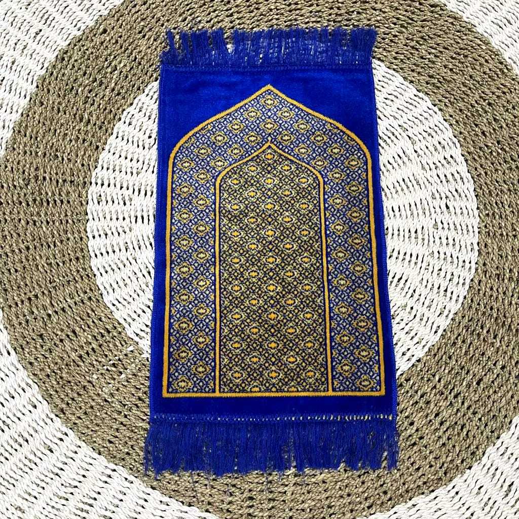 Terlaris Sajadah kecil Turki Bludru 35x60 cm Sajadah Travel Sajadah tuki Bahan Bludru