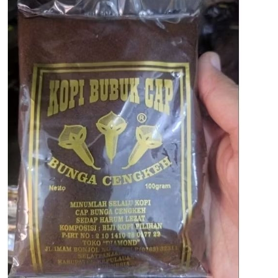 

100 gr Kopi bubuk kualitas premium cap bunga cengkeh asli dari kota sagu (Selatpanjang kabupaten Kepulauan Meranti)