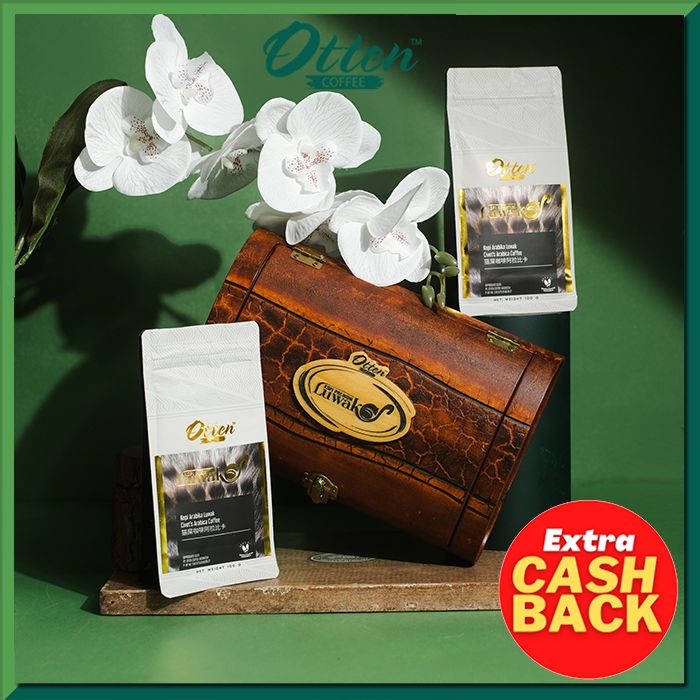 

Premium Kopi Luwak Arabica 200gr / Civet Coffee - Handcraft Box - Biji / Bubuk Kopi Otten Coffee Roasted Beans