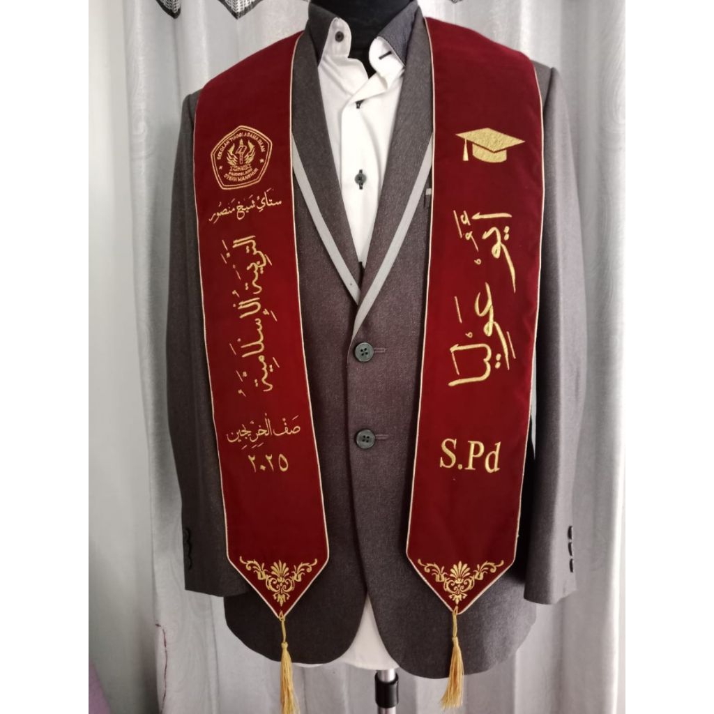 selempang kalung tulisan Arab mewah dan istimewa