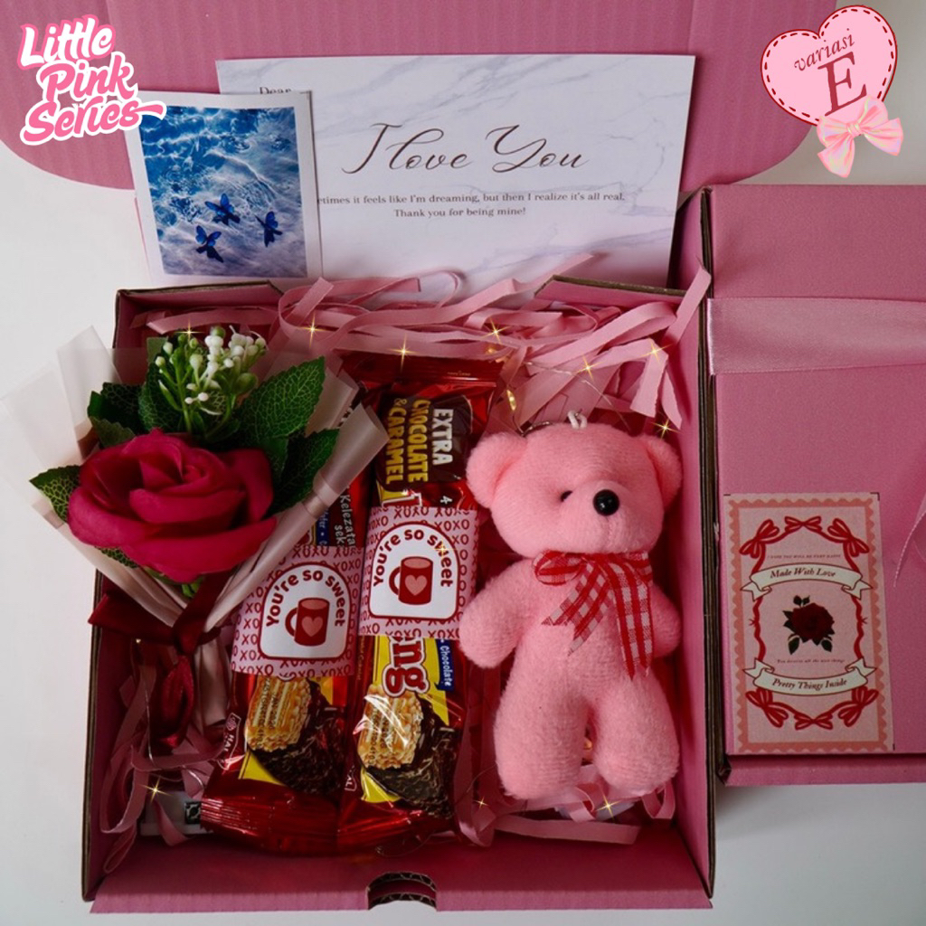 

HOT DEALS Hampers Snack Box Gift Box Kado Pink Series Kado Valentine Wisuda Kado Ulang Tahun Ultah