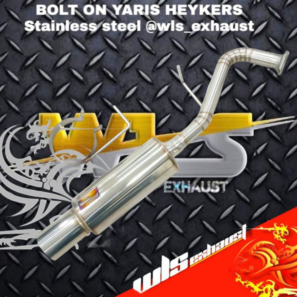 BOLT ON YARIS HEYKERS PNP STAINLESS STEEL WLS EXHAUST