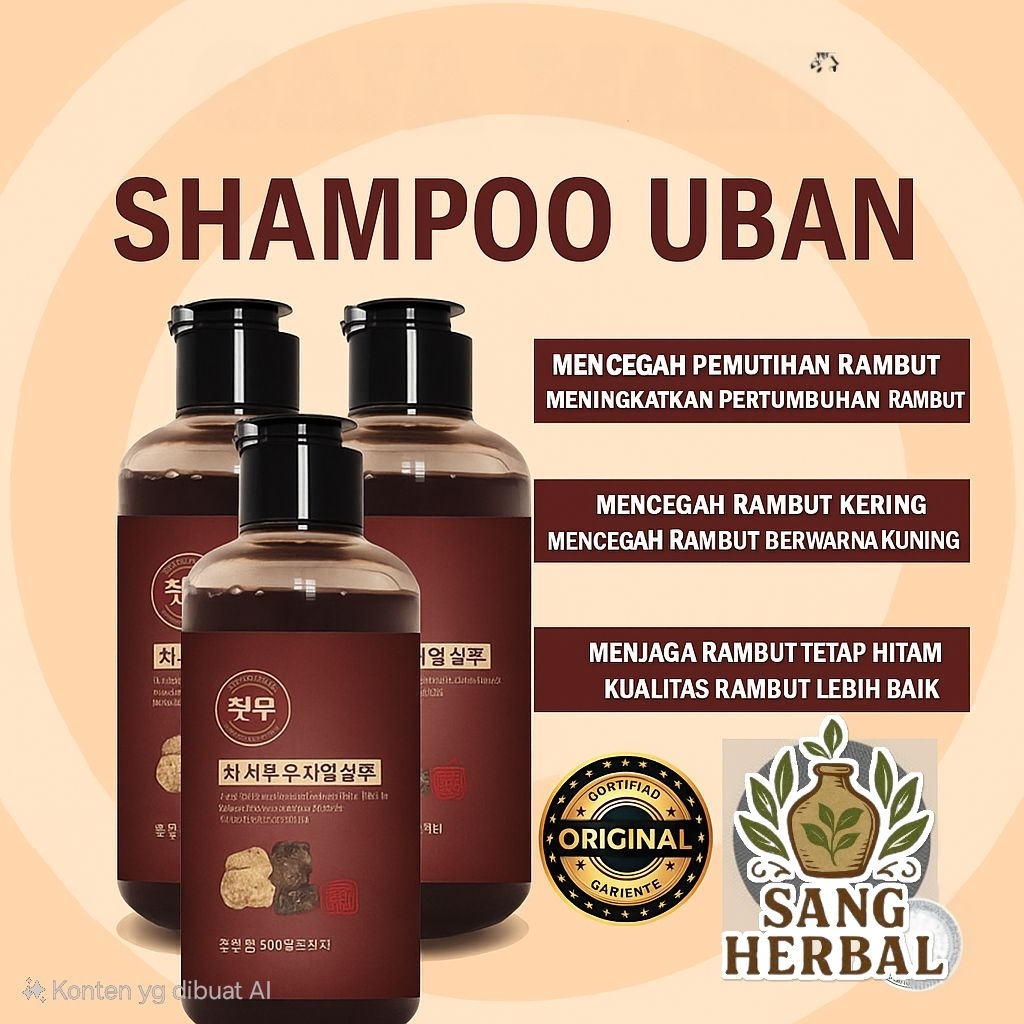 Blackening Yurizumi Shampo Penghitam Rambut Uban | Shampo Penghilang Uban Herbal Original 300ml
