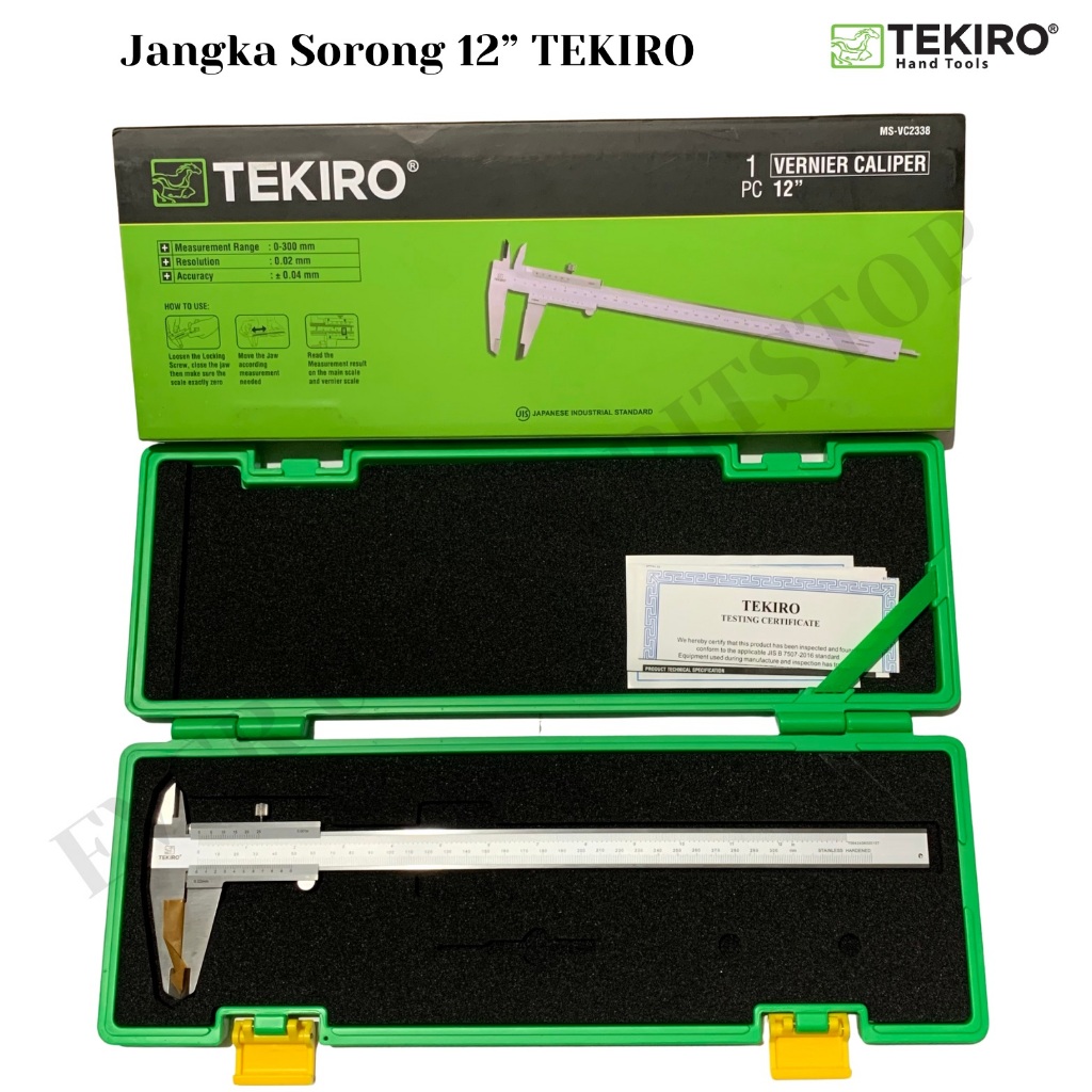 TEKIRO Sigmat NON Digital 12 inch Jangka Sorong 12" Caliper Vernier 300mm / 30cm Alat Ukur Ketebalan
