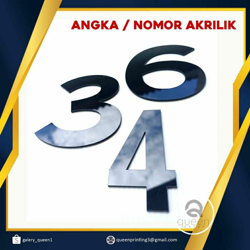 Angka Akrilik/Nomor Rumah Akrilik/Dekorasi Akrilik