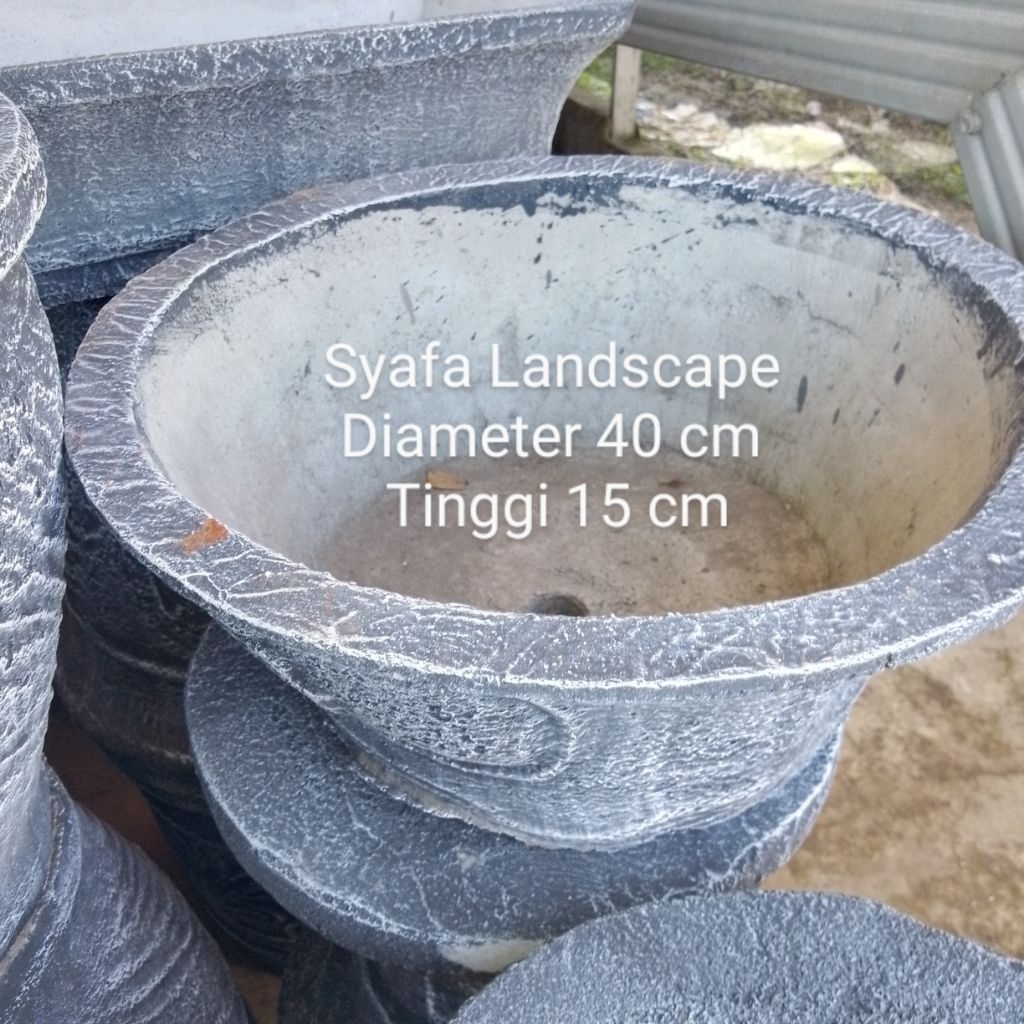 pot semen untuk bonsai bentuk bulat