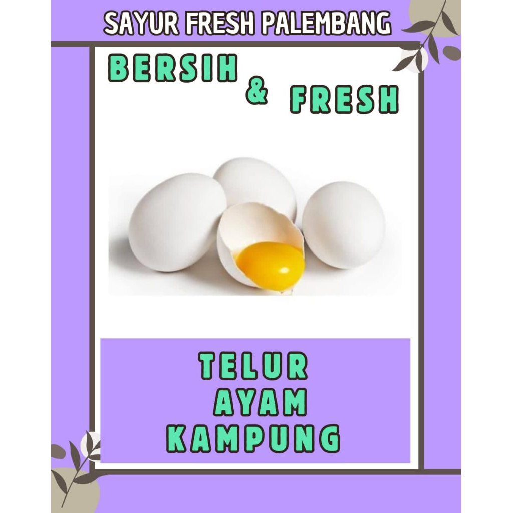 

TELUR AYAM KAMPUNG FRESH & BERSIH - PALEMBANG