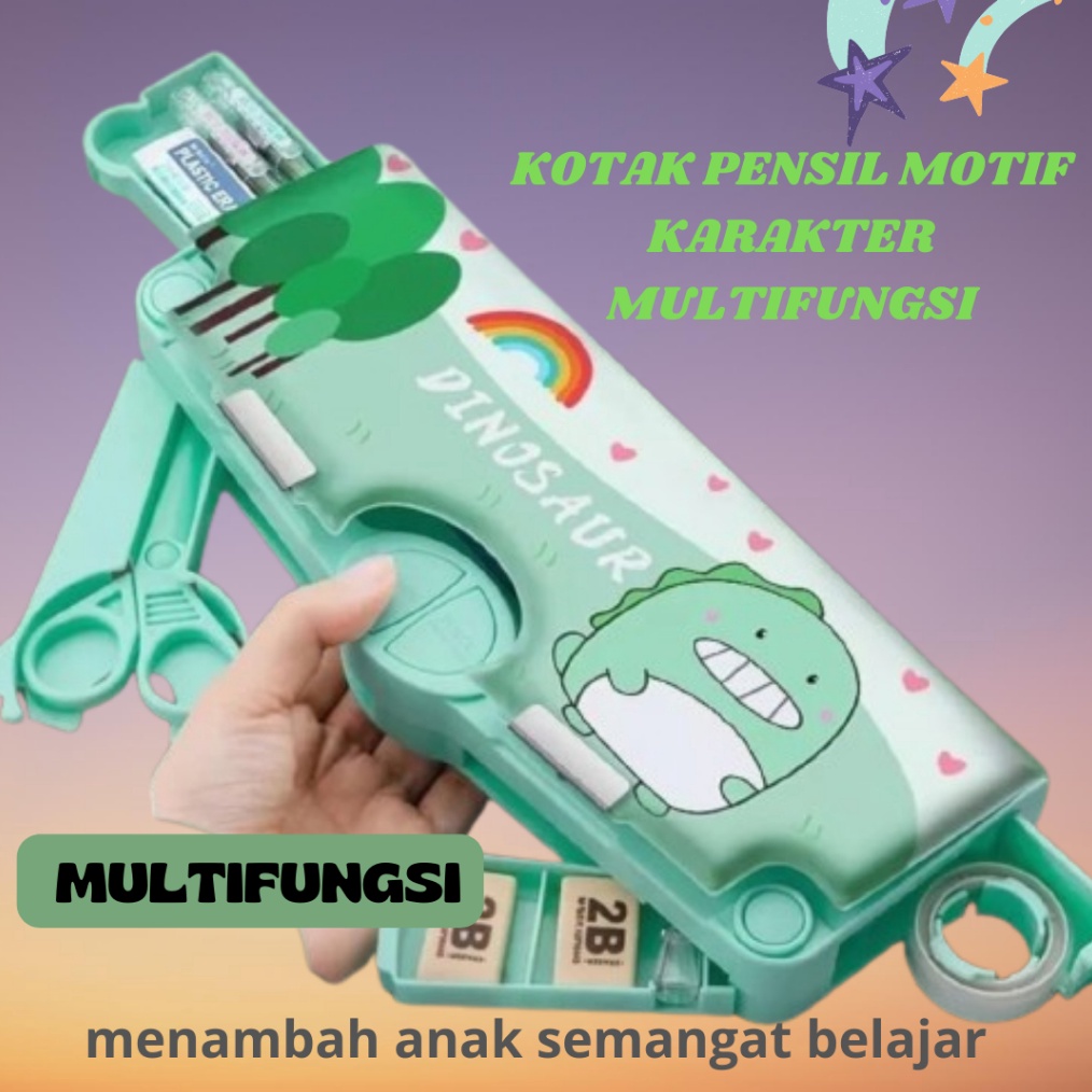 

KODE V16Y SkyloKotak Pensil Motif Karakter Multifungsi Premium Tempat Pensil Serbaguna