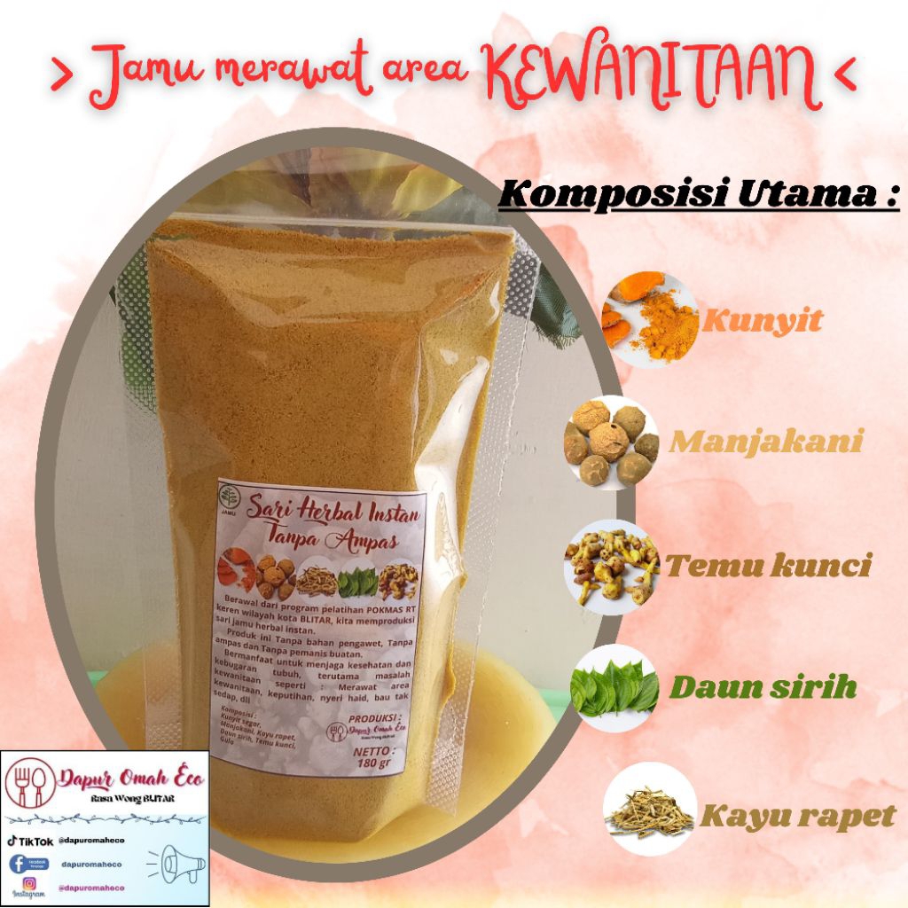 

Jamu wanita keputihan, bau tak sedap dll
