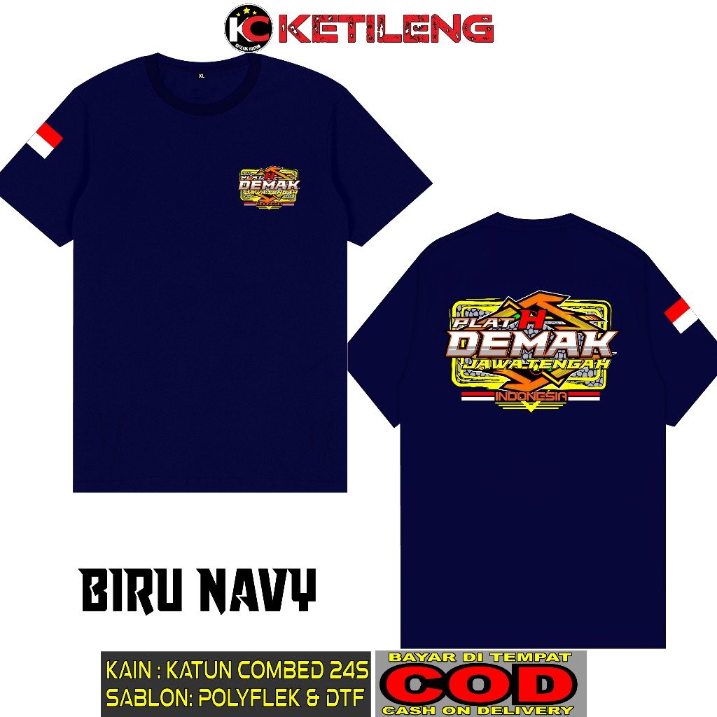 KAOS PLAT H DEMAK M2 BAHAN COTTON COMBED 24S TEBAL BISA COD KAOS DISTRO KAOS KEREN