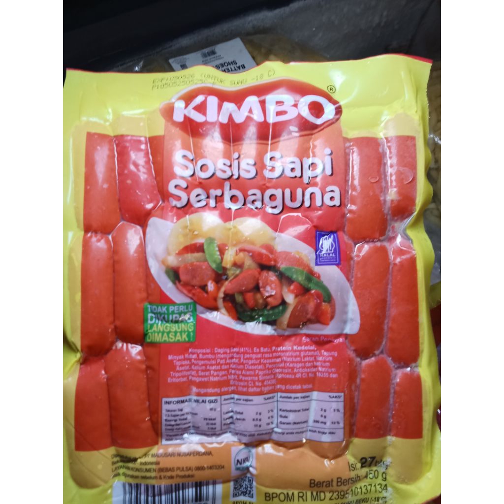 

Kimbo Sosis Sapi Serbaguna, Sosis Cocktail 450gr