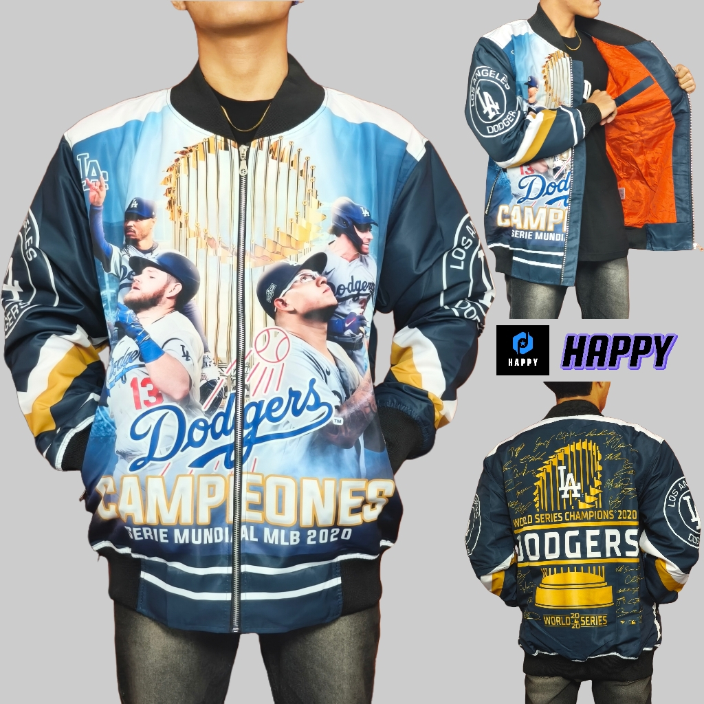 HAPPY Varsity Jaket Printing Unisex Casual Vintage Las Vegas Dodgers NFL
