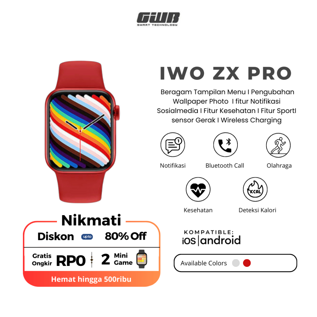 IWO ZX Pro Smartwatch Wireless Charging 2-Mini Game