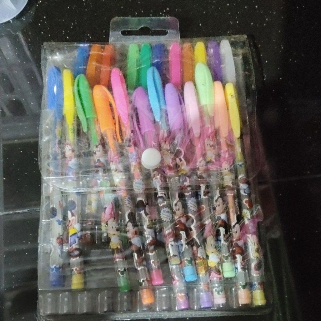 

delunashop Glitter pen 24 warna 1,0mm neon color