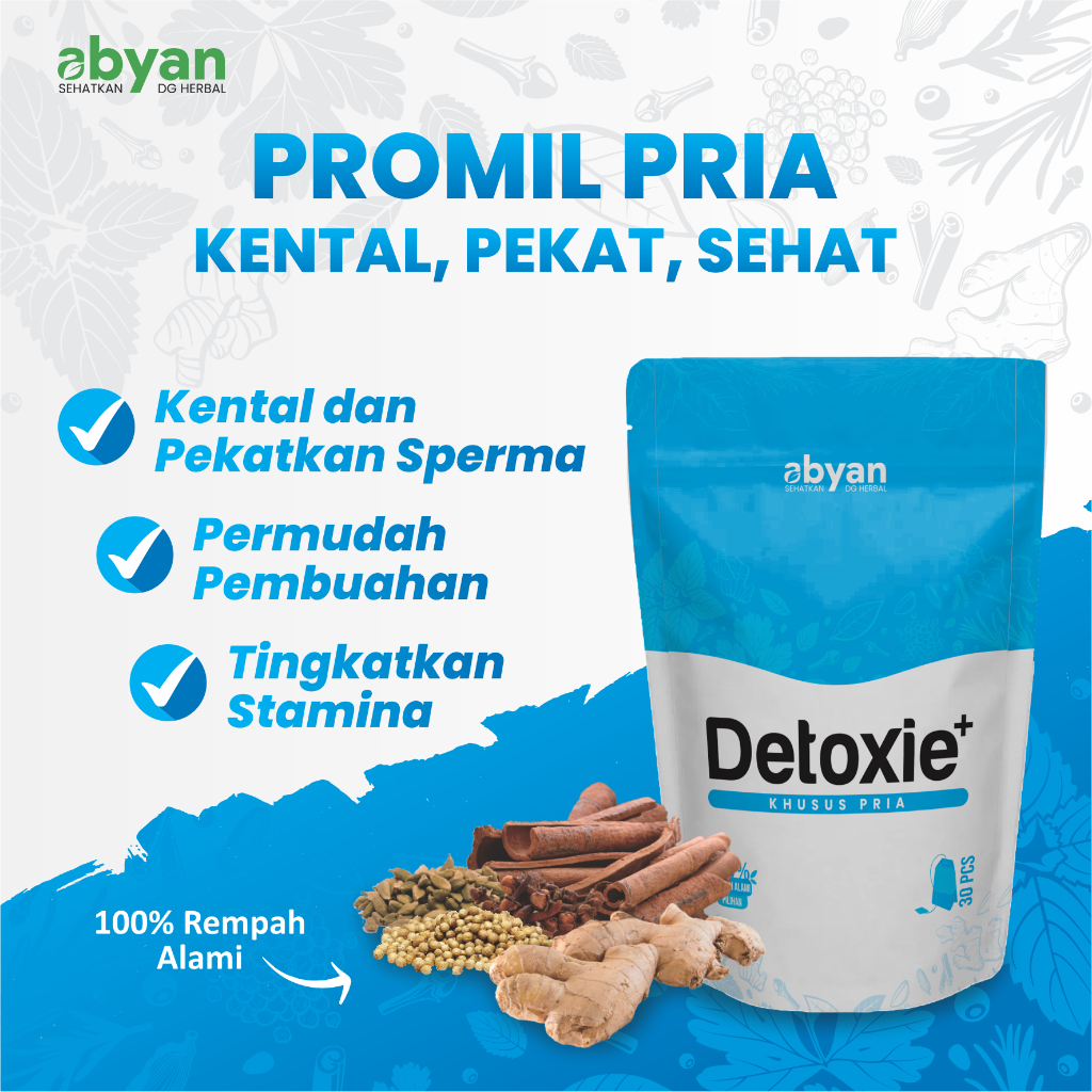 Herbal Promil penyubur pengental sperma Pria Detoxie plus sehat alami ala Dr Zaidul Akbar