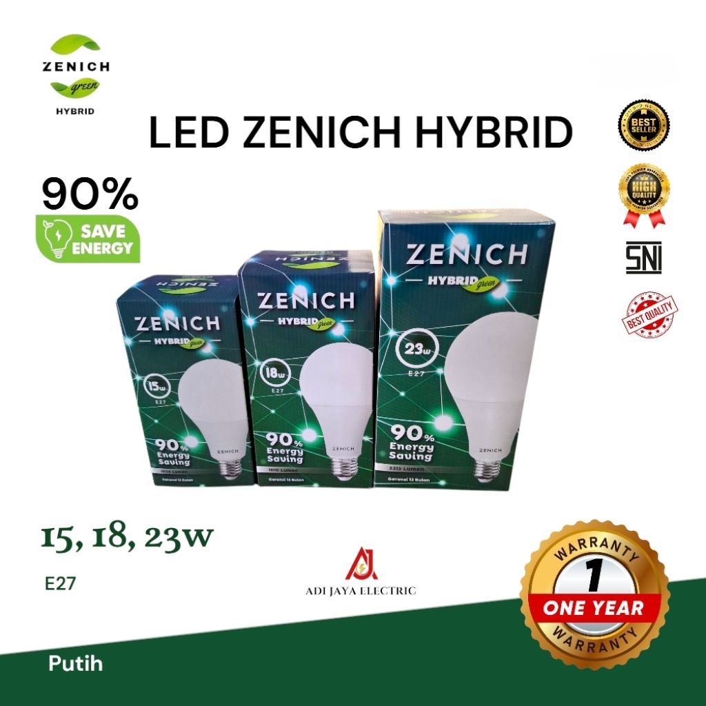 Zenich Hybrid LED 15, 18, 22W Garansi 1 Tahun