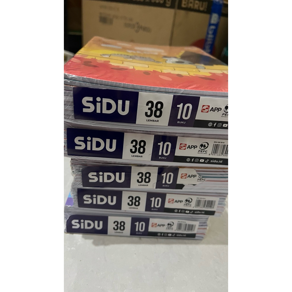 

Buku Tulis SIDU 38lembar Per Pack Motif Random