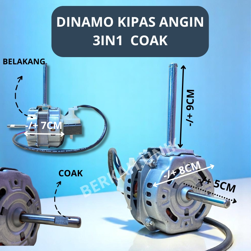 [Berkah.Unik]Dinamo Penggerak Kipas Angin COAK Advance + Baling-Baling Besi 18 Inch TDS-Dinamo COAK