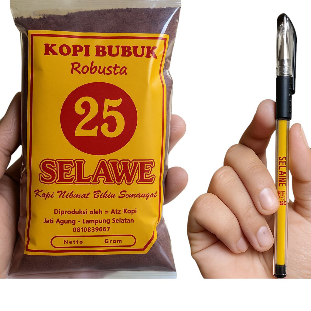 

kopi bubuk selawe happy mix + bonus pena