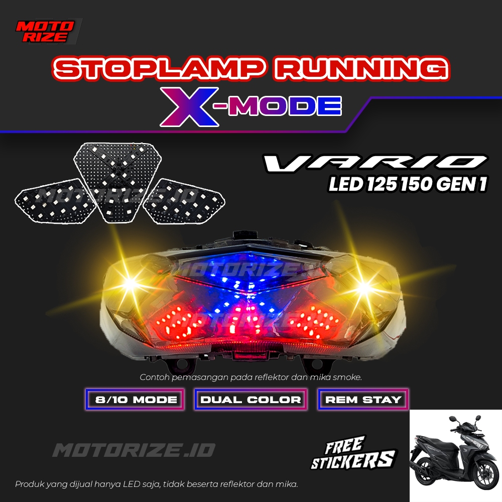 Stoplamp Running X Mod Vario 125 150 Old Lampu Rem LED Motor Variasi Motorize