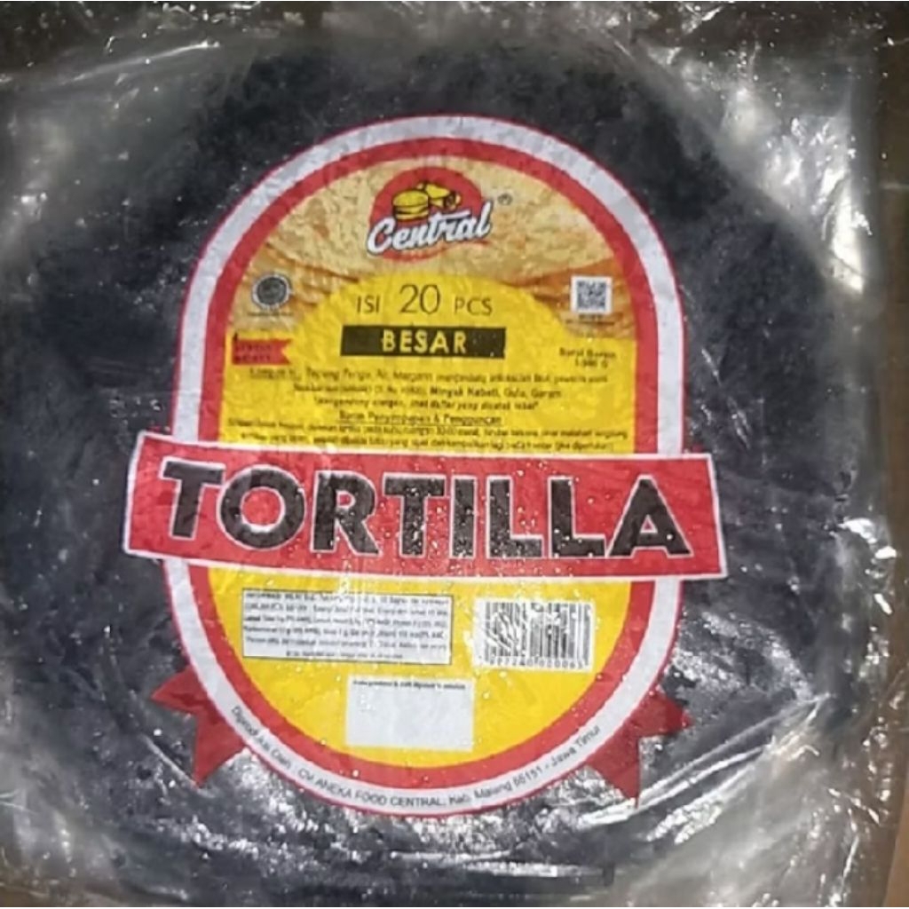 

Tortilla black central besar / kulit black kebab 24cm