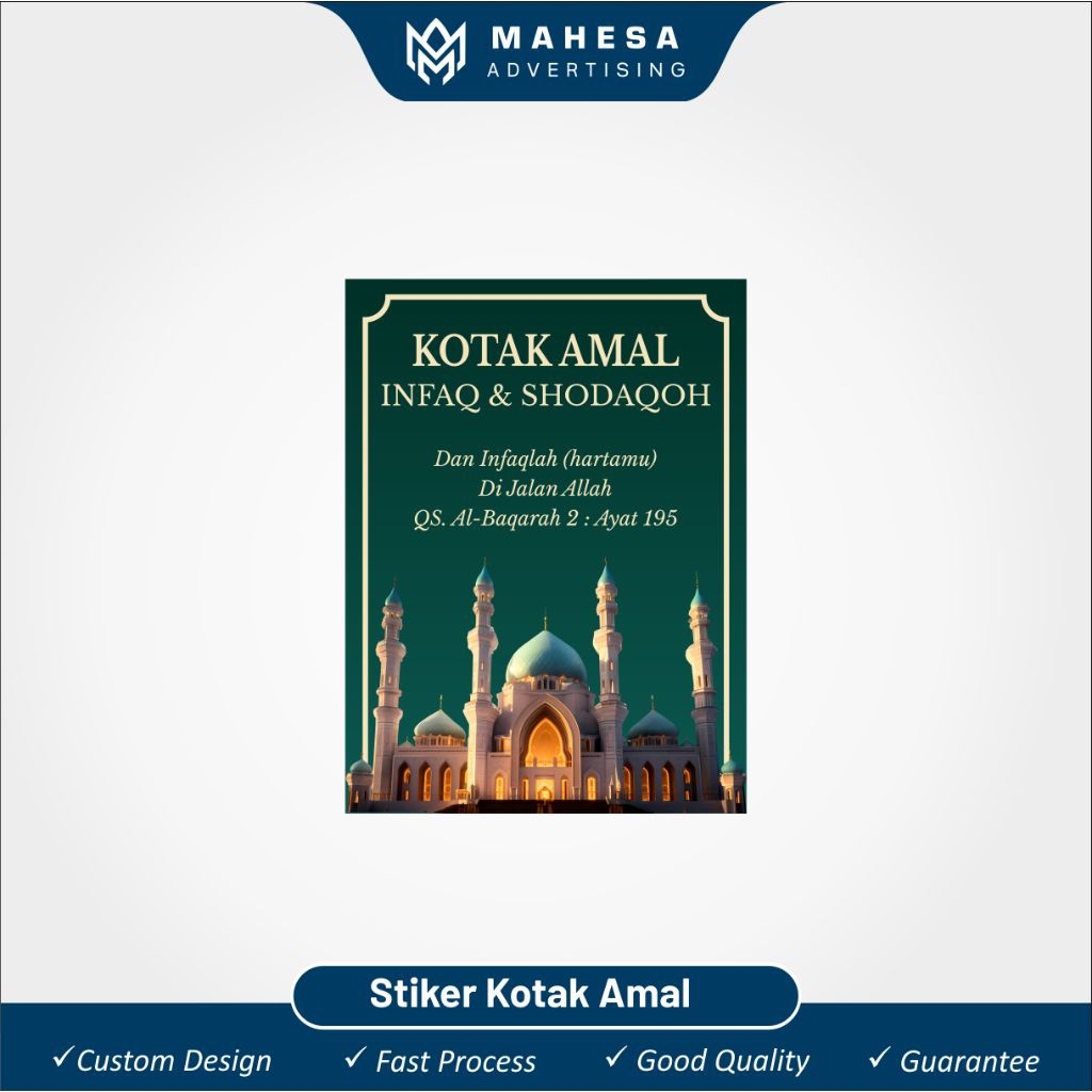 

Stiker Kotak Amal Infaq & Shodaqoh – Desain Islami Elegan