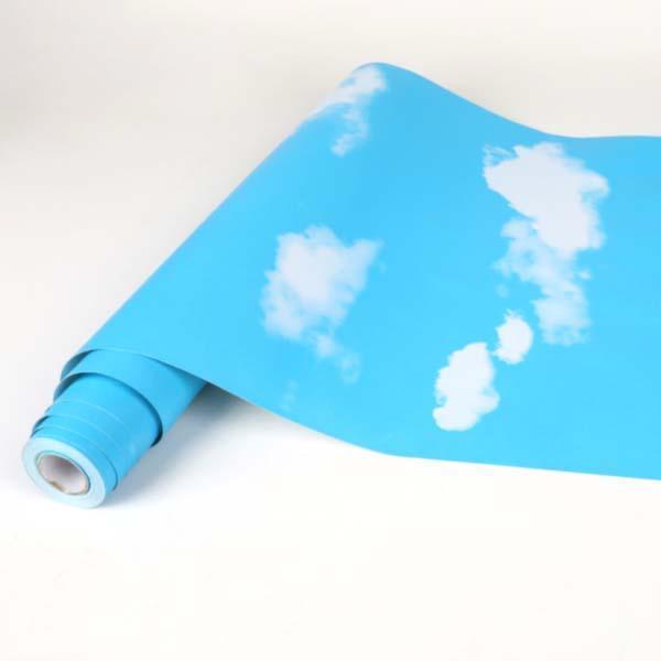 Wallpaper Dinding 45 cm x 9 Meter Motif - Awan "CY 1102"