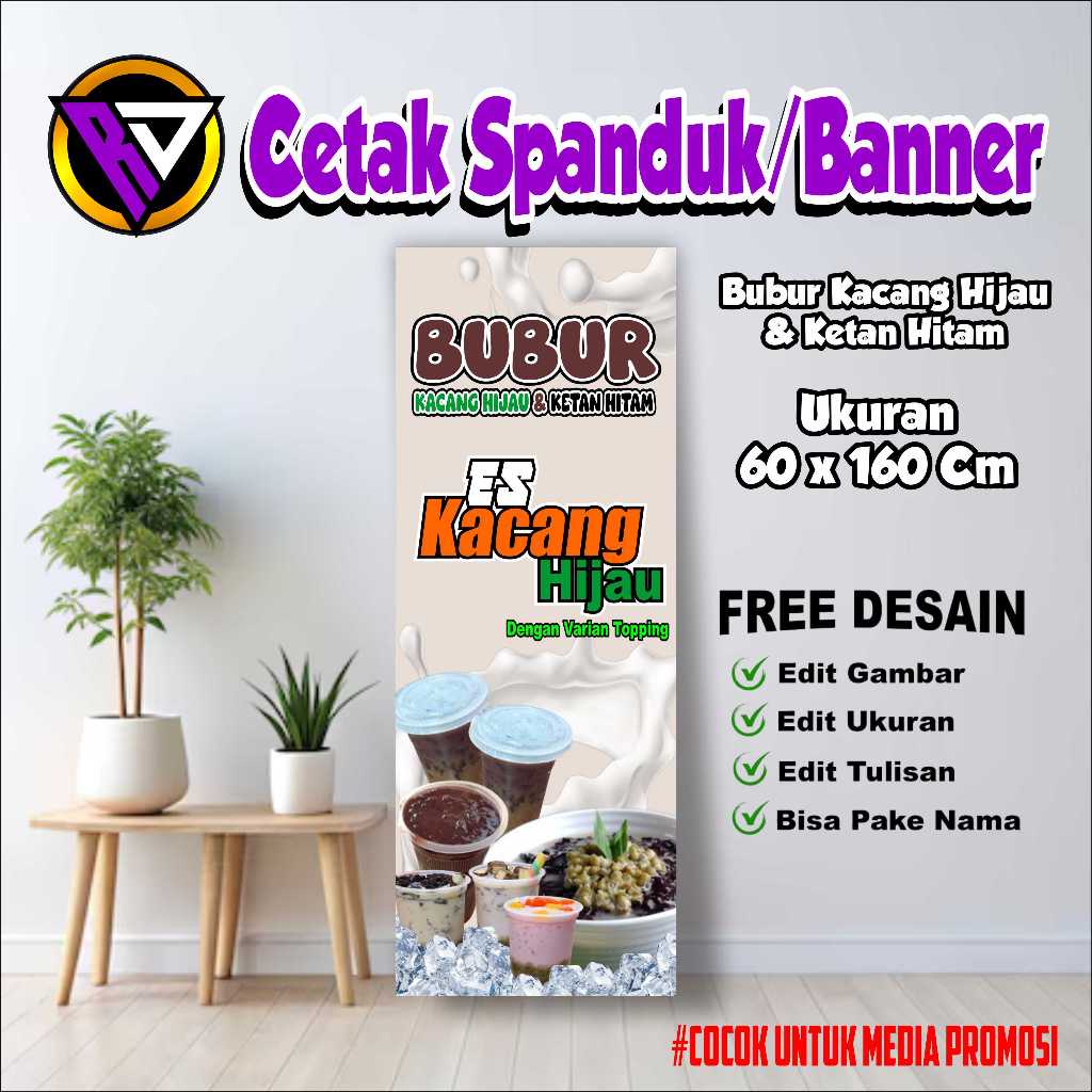 SPANDUK BANNER bubur kacang hijau & ketan hitam