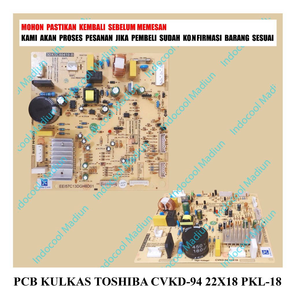 PKL-18 BOARD KULKAS / MODUL KULKAS / PCB KULKAS TOSHIBA CVKD-94 22X18