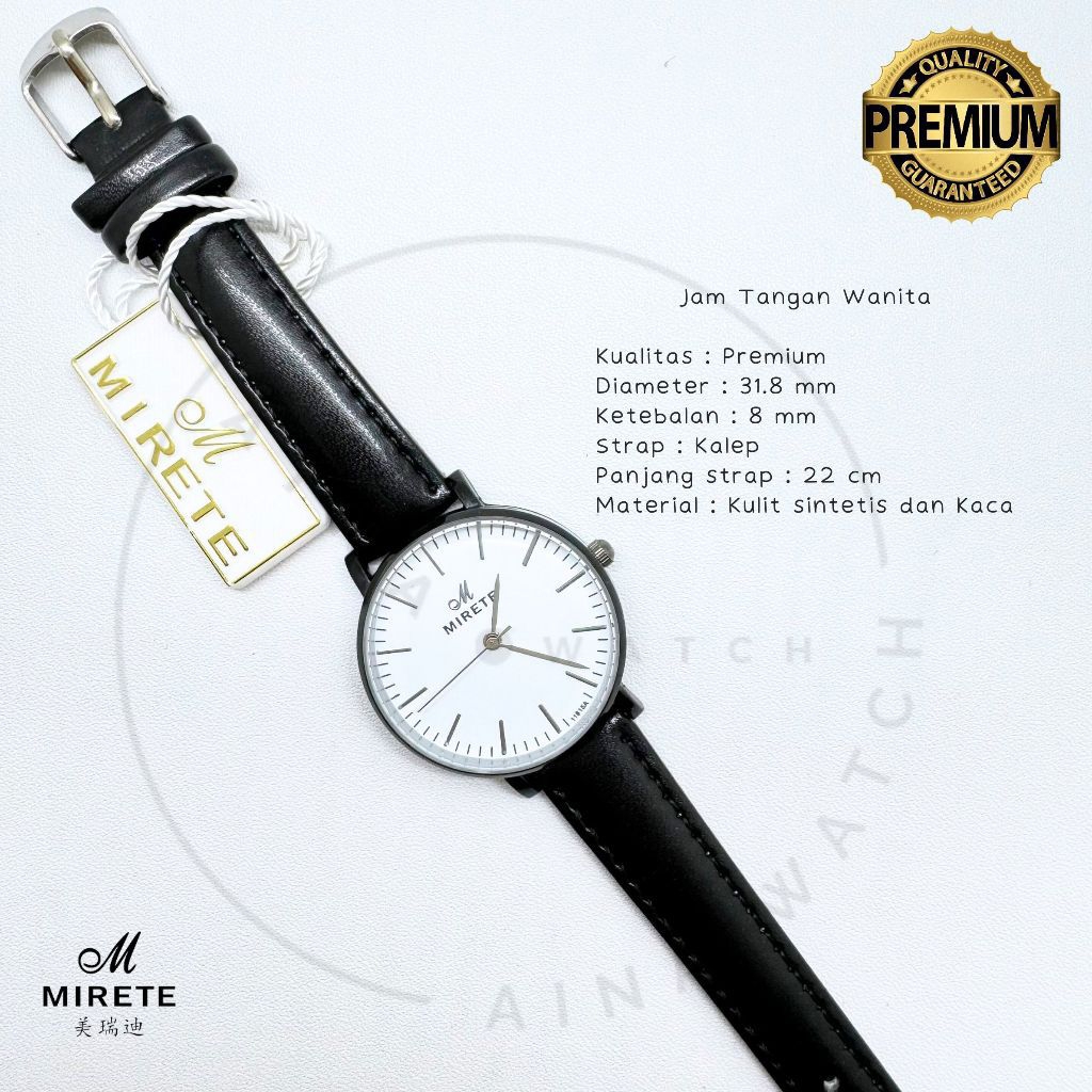 jam tangan mirete kulit wanita