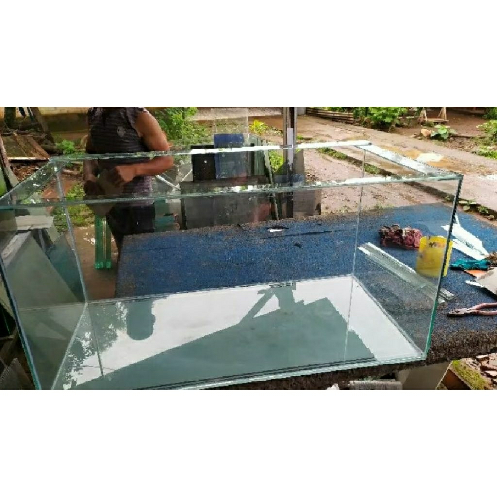 Aquarium 100x50x50 full 8mm aquarium kaca