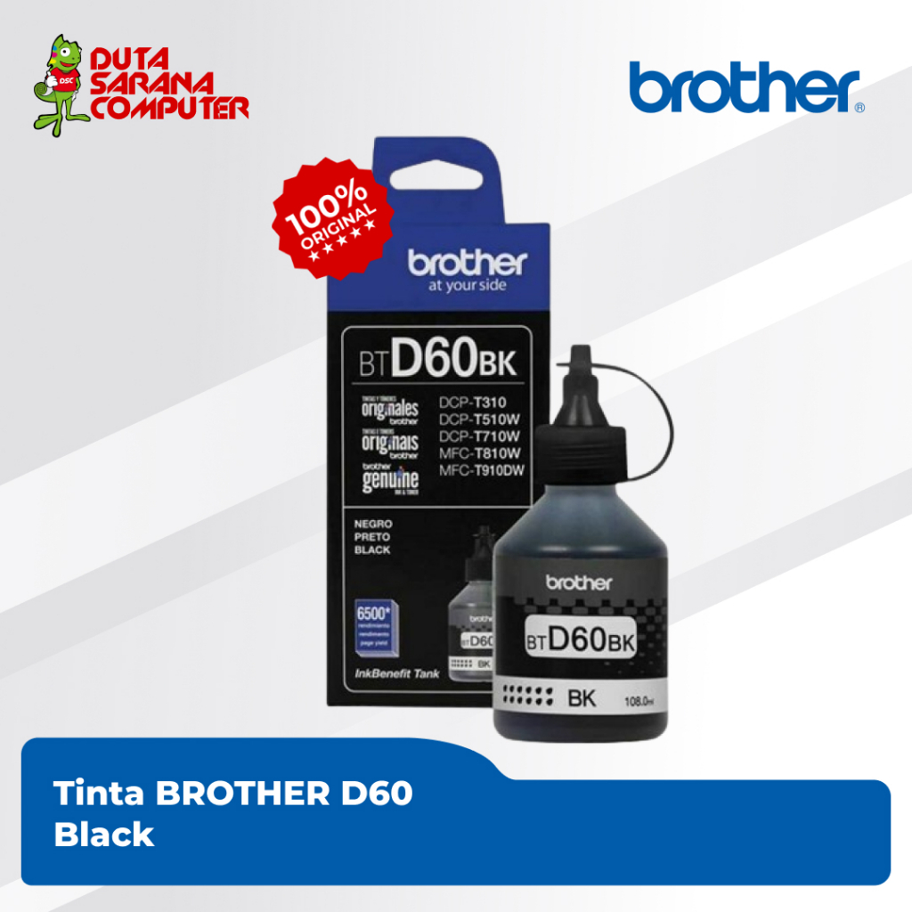 BROTHER BT D60 Tinta D 60BK BT-D60BK Black Original