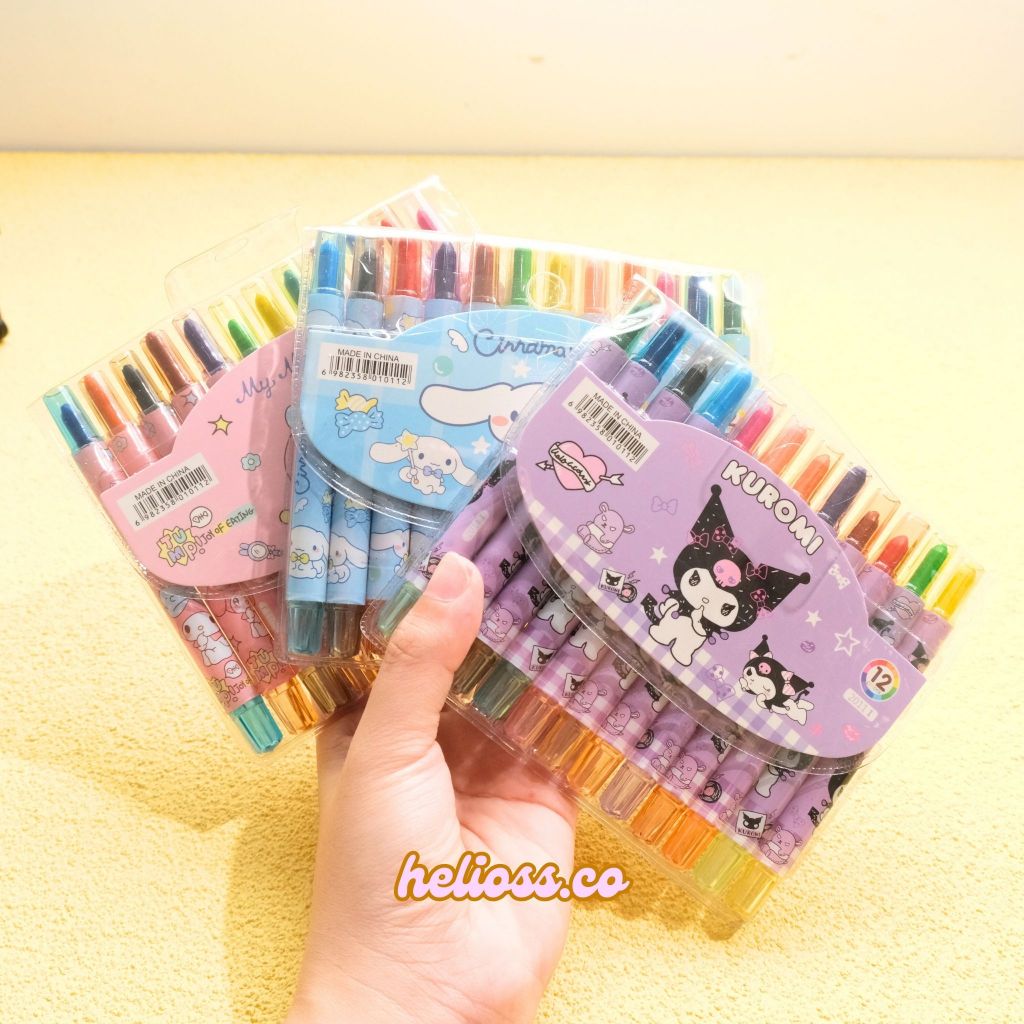 

KRAYON PUTAR MINI SANRIO CRAYON MINI PUTAR PENSIL WARNA KRAYON ANAK MOTIF SANRIO PREMIUM HELIOSS.CO