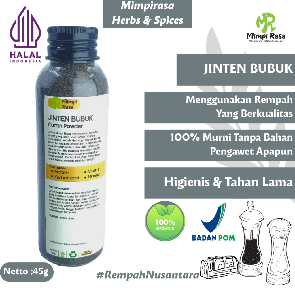 

BUMBU | JINTEN BUBUK | CUMIN POWDER 60g
