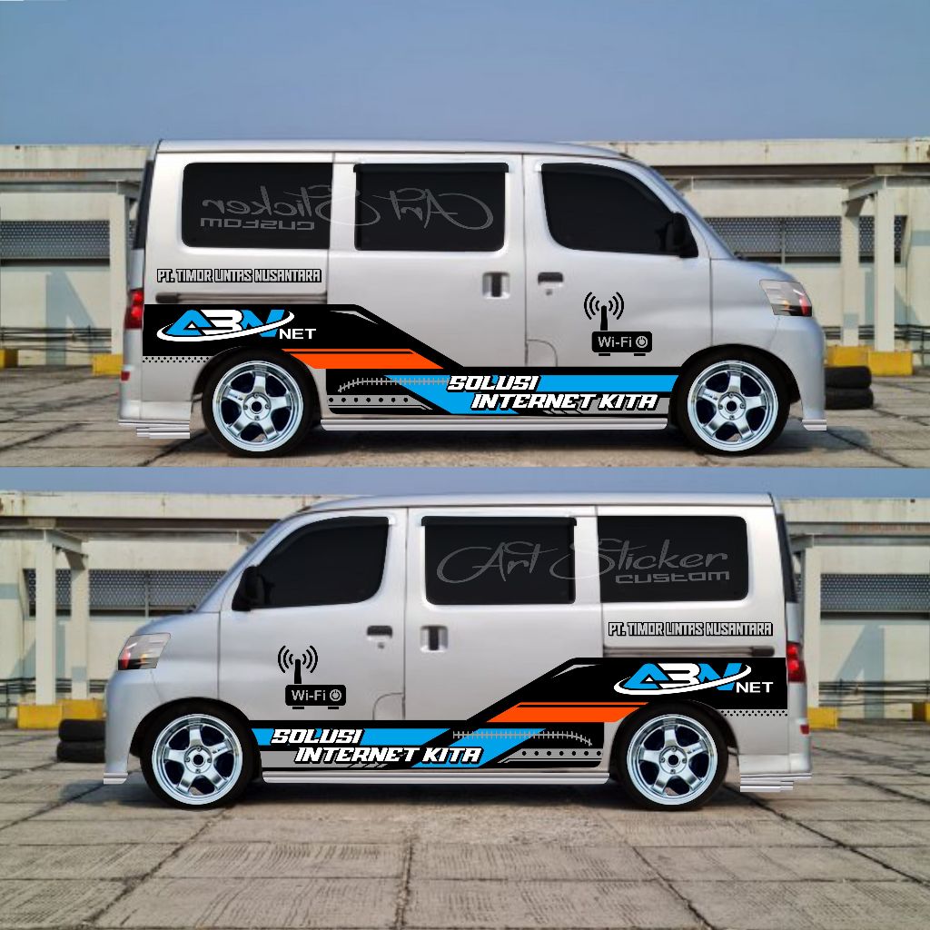 STICKER CUTTING MOTIF MOBIL GRANDMAX BLINDVAN GRANMAX MINI BUS SERENA AVP DLL