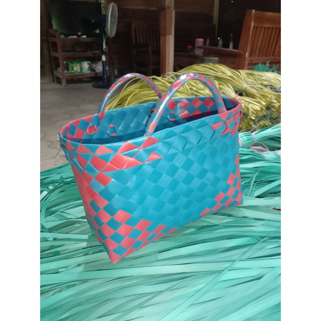 Grosir Tas Anyaman Unyil 10pcs Tas Anyaman Plastik Unyil