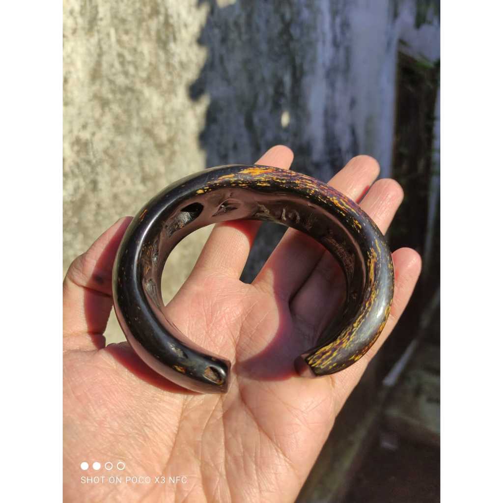 MB - gelang akar bahar merah model c polos jumbo