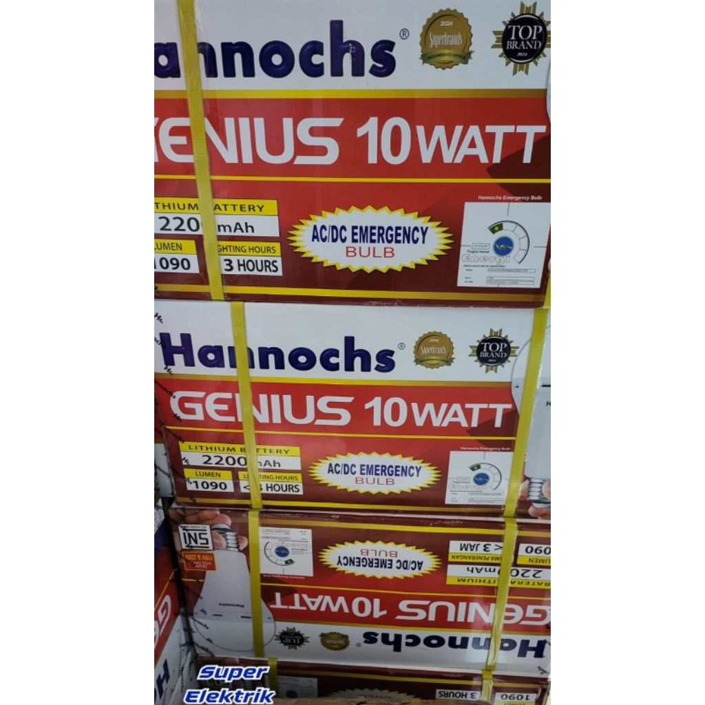 Lampu Nyala saat Listrik Mati HANNOCHS GENIUS LED EMERGENCY BULB Satu Dus 80pcs 10Watt