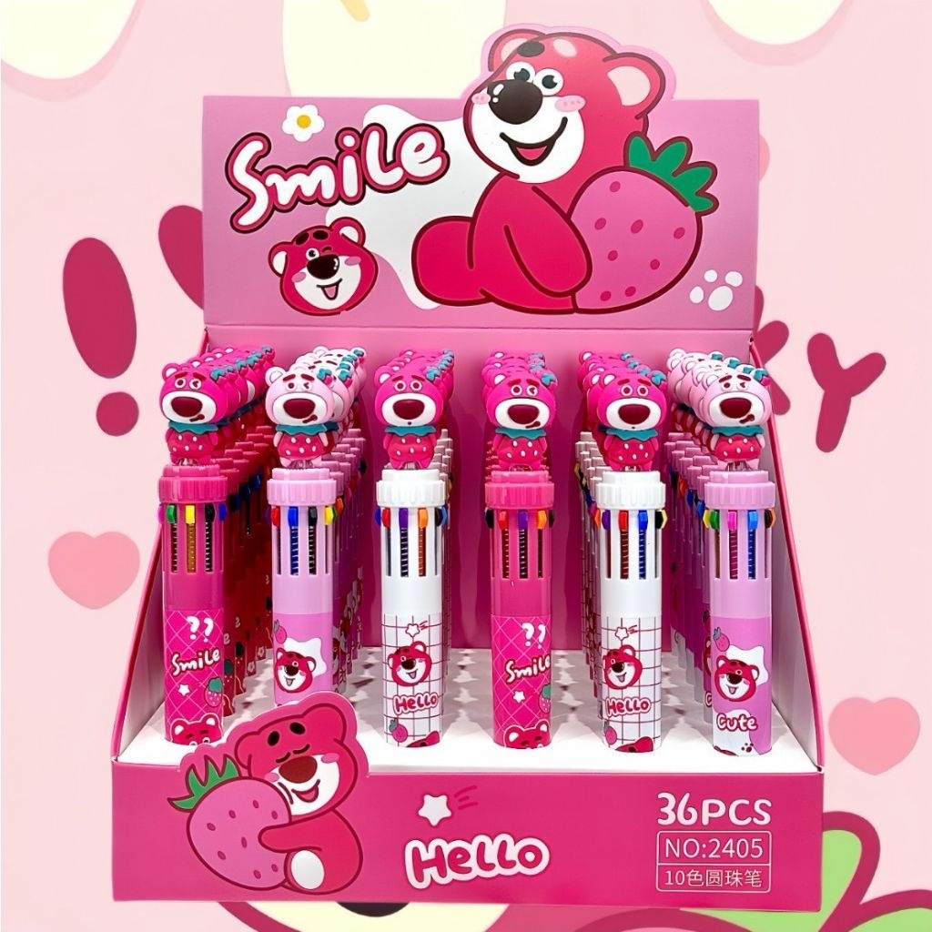 

1 BOX PEN 10 WARNA LOTSO X2 ISI 36
