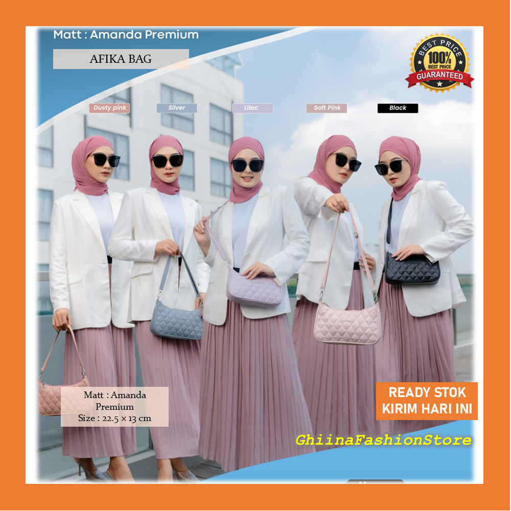 AFIKA BAG - GHIINA FASHION - GHIINA - MATT AMANDA PREMIUM - TAS SELEMPANG WANITA