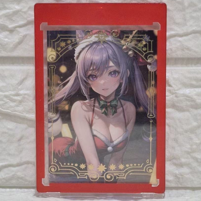 Kartu CCG Magnetic Case Genshin Impact Keqing Christmas