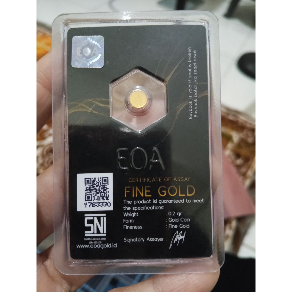 EOA GOLD-Logam mulia mini-Black varian-0,2gram