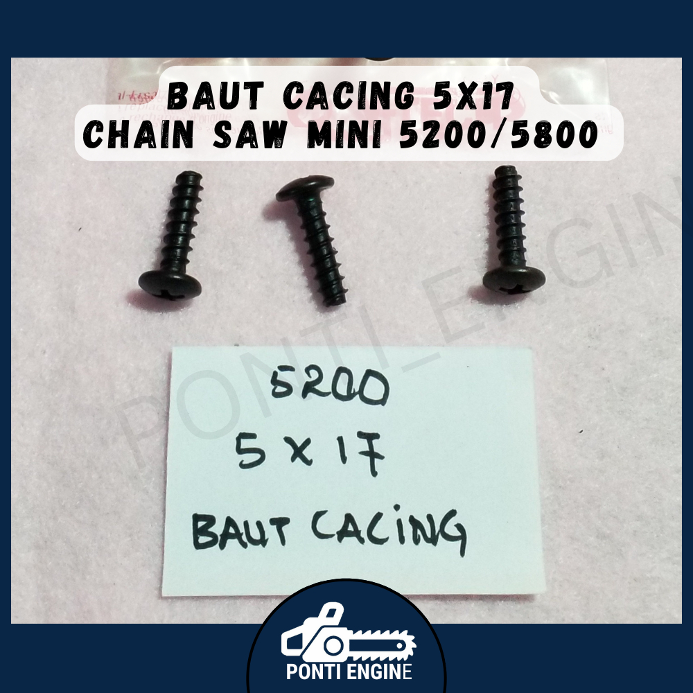 Baut Cacing 5x17 Chain Saw Mini 5200/5800