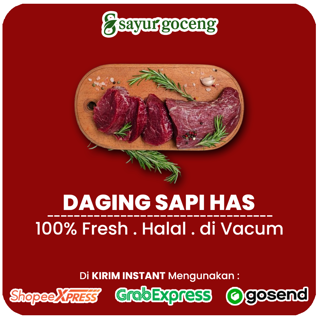 

Daging Has Sapi Segar Premium – Empuk, Bersih, dan Siap Masak | Sayur Goceng Palembang