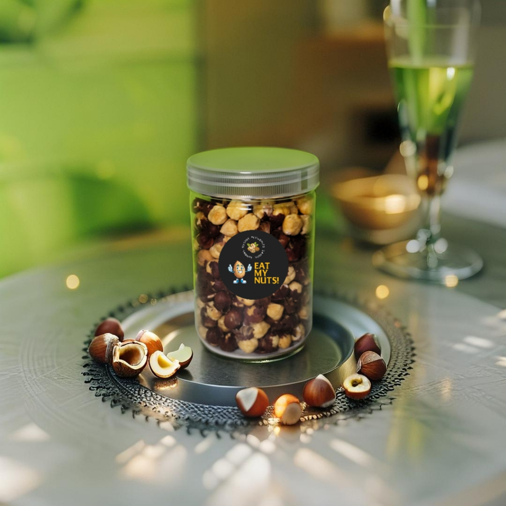 

KACANG HAZELNUT PANGGANG ROASTED GRADE A - SNACK CEMILAN SEHAT KEMASAN TOPLES BY EAT MY NUTS