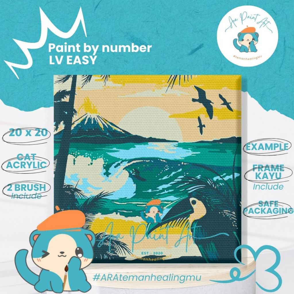 

Ara Paint Art TRAVEL DUA SERIES Paint by numbers kit I Painting I Painting by number I Kado Wisuda I Kado unik