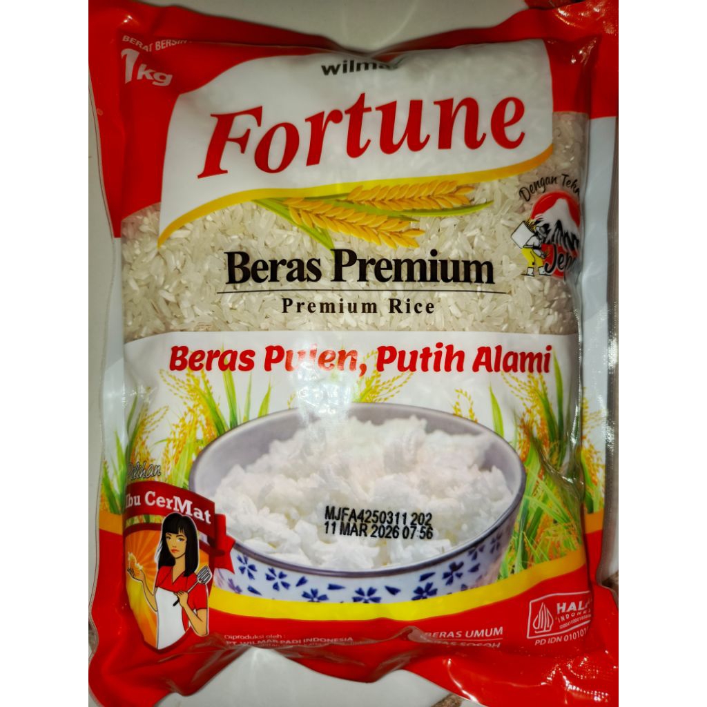 

BERAS KEMASAN 1KG PREMIUM FORTUNE