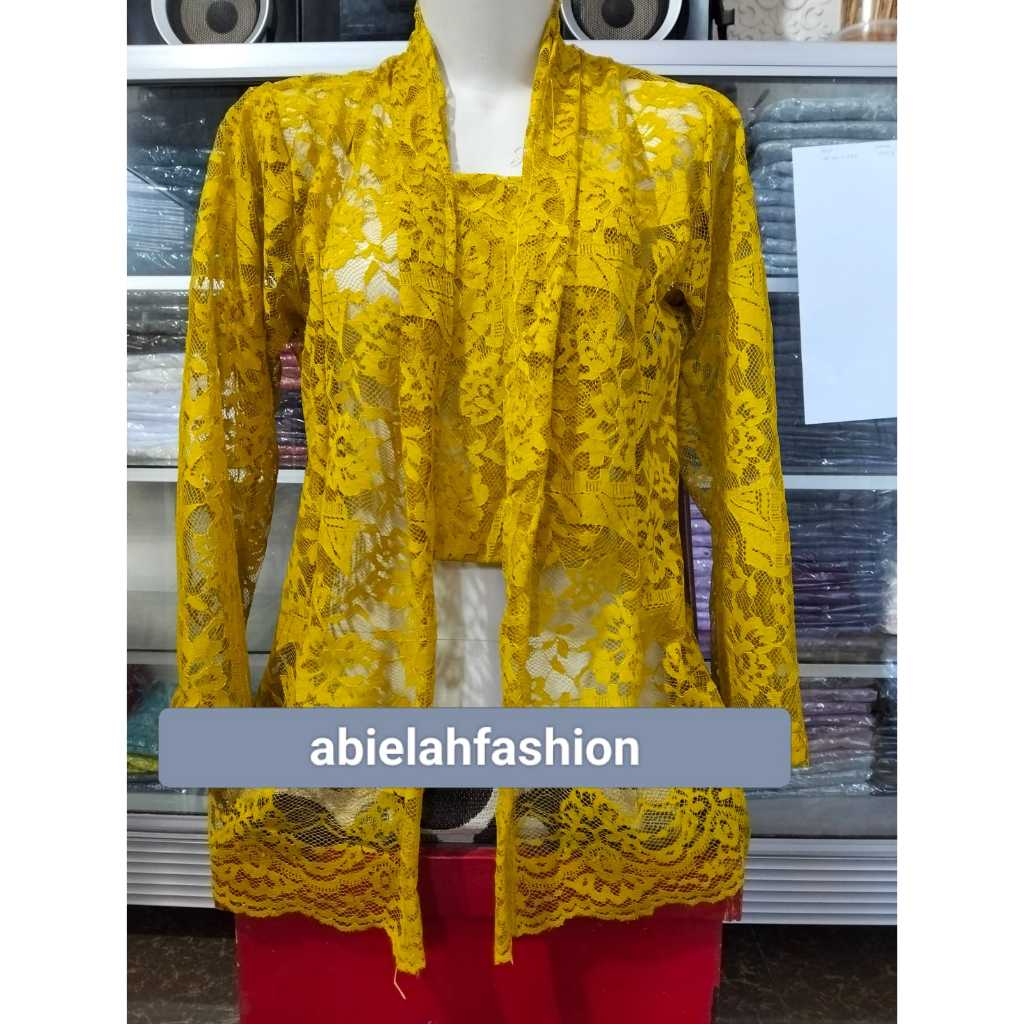 atasan kebaya wanita model kutubaru bahan brokat terbaru 2025 kebaya wanita bali semi prancis baju n