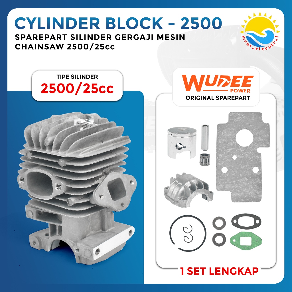 Cylinder block assy / poring chainsaw mini senso 2500/25cc